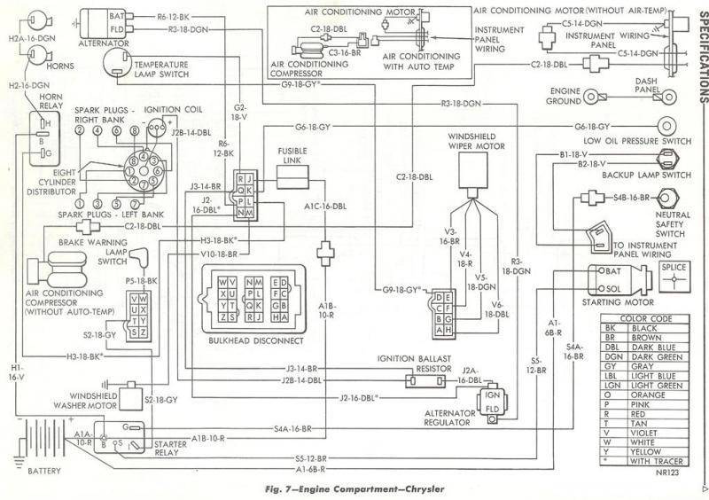 68 Chrysler 300 Engine and headlight motor wiring diagram | For C