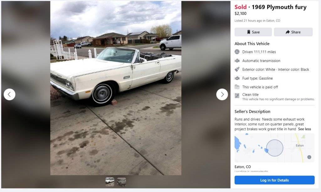 04-25-22.SOLD.1969 Plymouth Fury Eaton Colorado Facebook Marketplace.www.facebook.com.jpg