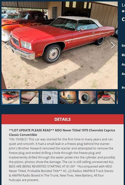 10-11-21.LOT UPDATE PLEASE READ MSO Never Titled 1975 Chevrolet.freedomcarauctions.com.jpg