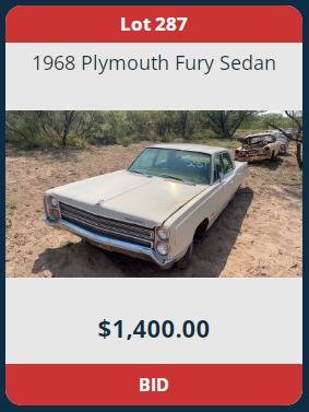 10-13-21.1968 Plymouth Fury I 4dr Cop Car PRE-FINAL2 Texas Hoard Auction.freedomcarauctions.jpg