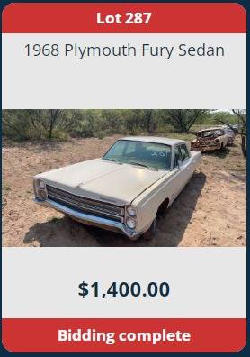 10-13-21.Texas MOPAR Hoard Auction 1968 Plymouth Fury I Cop.freedomcarauctions.com.jpg