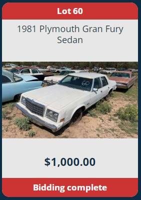 10-13-21.Texas MOPAR Hoard Auction 1981 Plymouth Gran Fury Cop.freedomcarauctions.com.jpg
