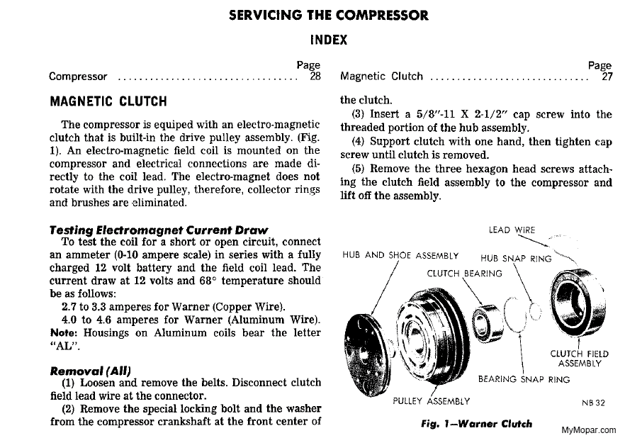 A/C Compressor Clutch Seal Replacement For C Bodies Only Classic