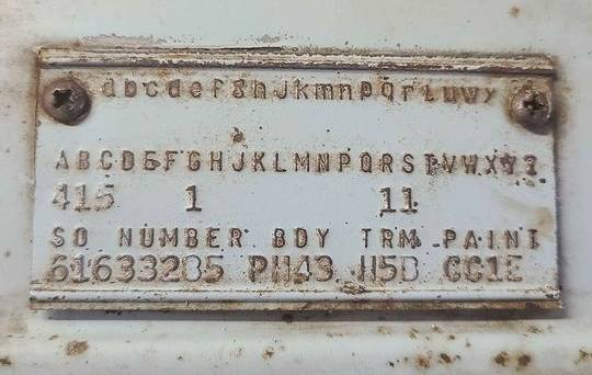 1966 Fury III.Fender.Tag.jpg