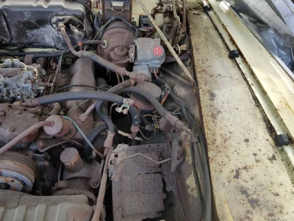 1966 Imperial Engine Left Hood open.jpg