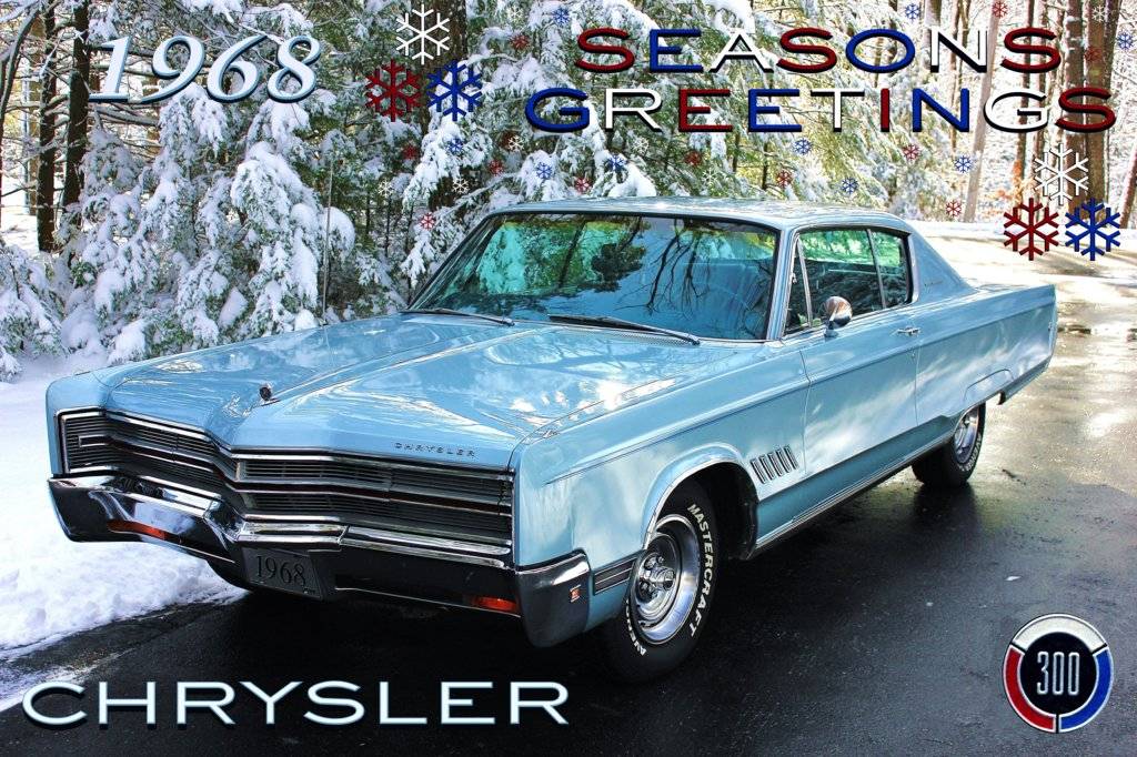 1968 chrysler 300 DD1 snow 11  SEASONS GREETINGS.JPG