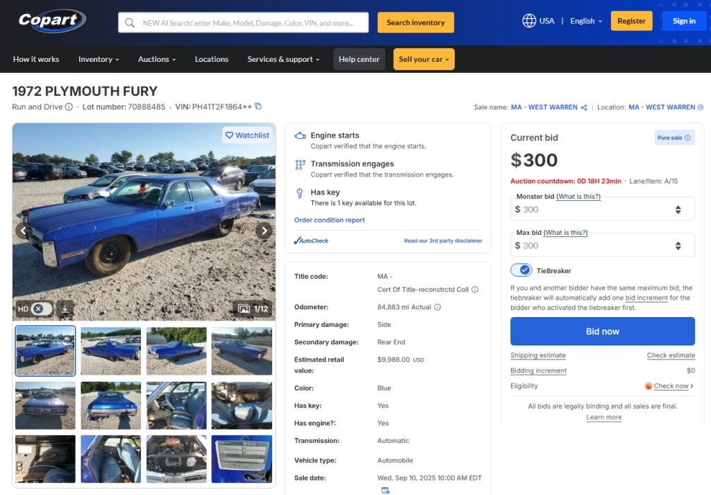 1972 Plymouth Fury III 4dr Sedan PH41T2F186419 VIN 440 MA - WEST WARREN.www.copart.com.LIVE.jpg