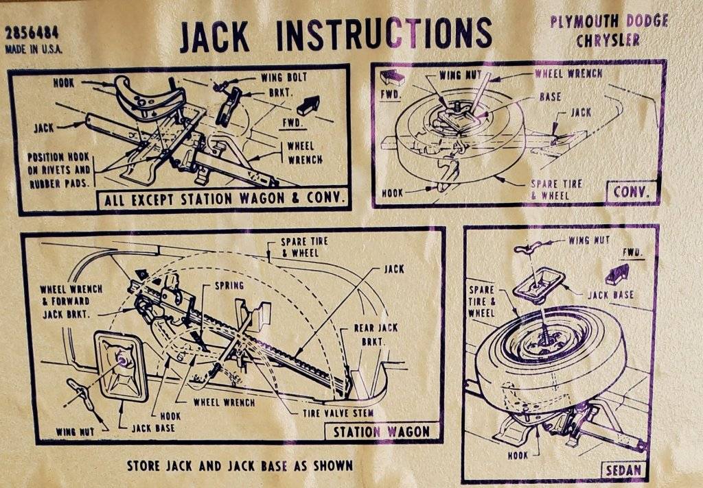 Spare Tire Jack Assembly For C Bodies Only Classic Mopar Forum