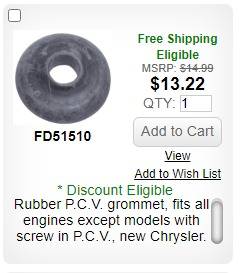 B-Body 1962-74 - Charger Road Runner Super Bee Engine Valve Covers PVC Grommet.www.yearone.com.jpg