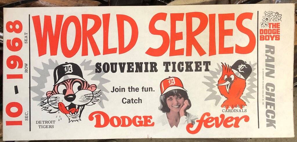 dodge world series ticket oct 1968.JPG