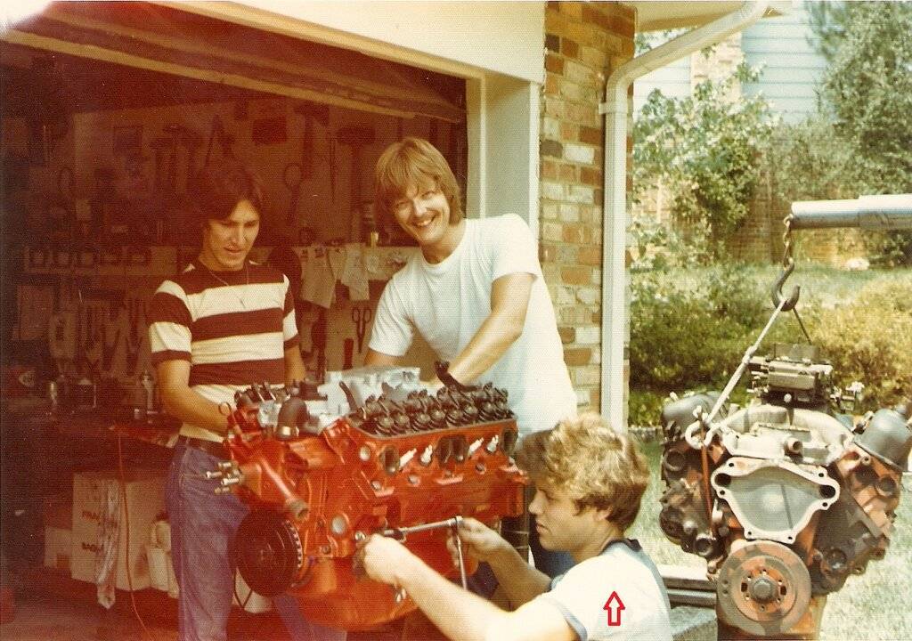 Engine transplant 318 to 340TA.  July 1977 - Copy.jpg