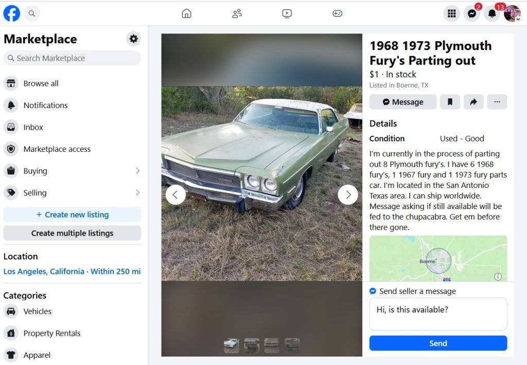 Fury parts in TX.JPG