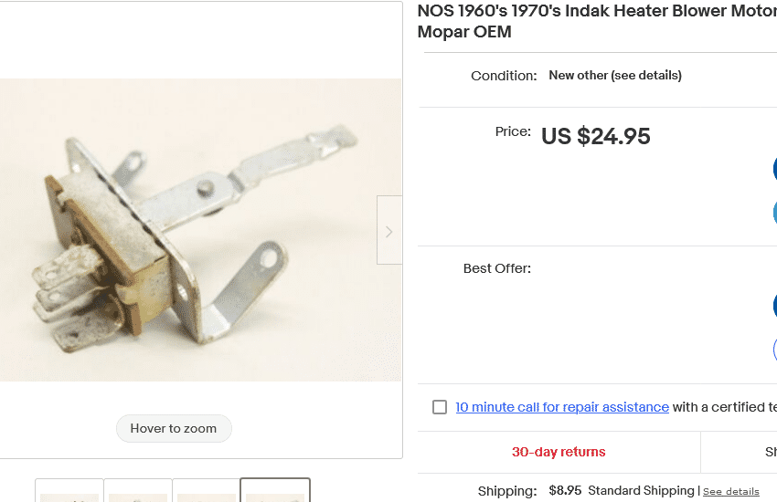 NOS 1960's 1970's Indak Heater Blower Motor Switch Mopar.png