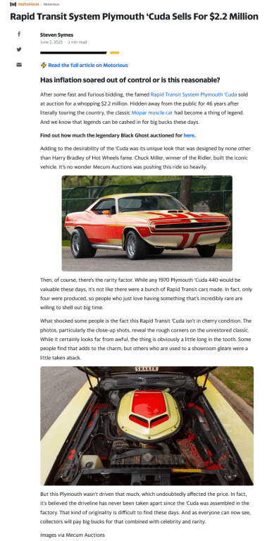 Screenshot 2023-06-19 at 20-18-11 Rapid Transit System Plymouth ‘Cuda Sells For $2.2 Million.png