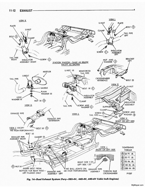1970 dual exhaust routing images? Page 3 For C Bodies Only