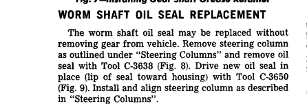 Genuine Chrysler 4664350AA Steering Column Shaft Seal 