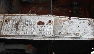 70 white fury cop fender tag.JPG