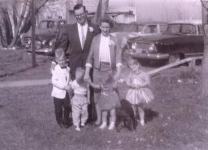 1961 Easter_ Charles, Virginia, Gary, Rob, Deb, & Gail.jpg